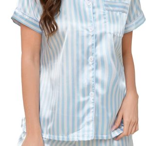 Women's Silk Pajamas - Button-Up Satin Pajamas