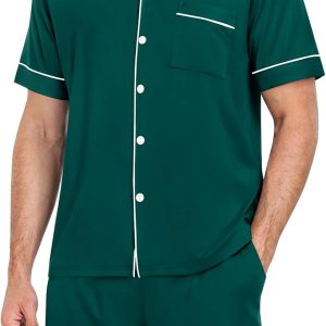 Men's Short-Sleeve Pajama Set, 2-Piece Set