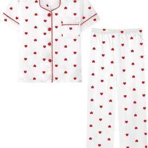 Long-Sleeved Button-Up Pajamas, Soft and Comfortable