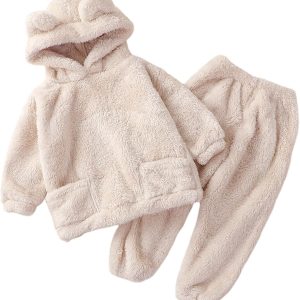 Girls' fleece pajamas, plush pajamas