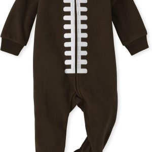 Baby soccer onesies for boys and toddlers, fleece fabric