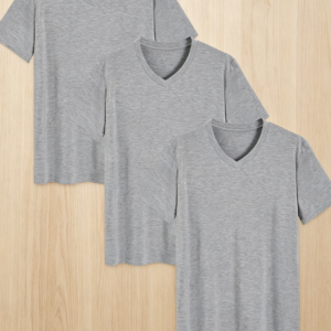 Viscose Fiber Pajama Shirt, Soft V-Neck Pajama Top